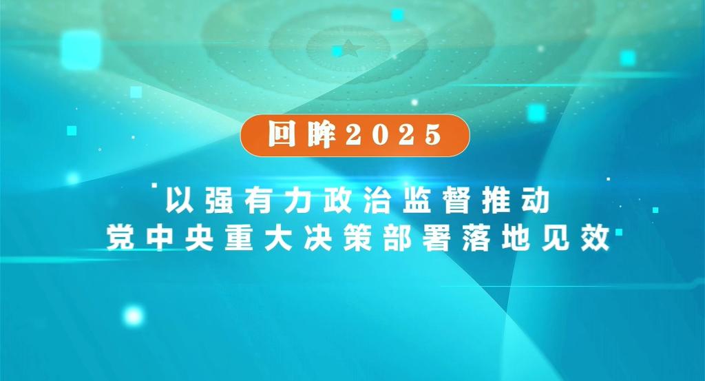 回眸2025丨以强有力政治监督推动党中央重大决策部署落地...